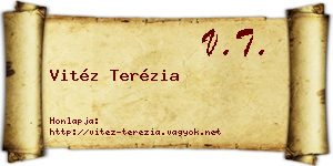 Vitéz Terézia névjegykártya
